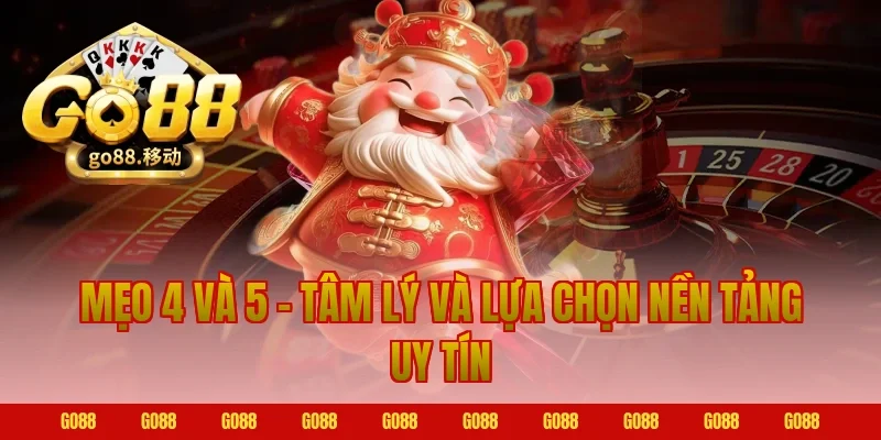 Mẹo 4 Và 5 – Tâm Lý Và Lựa Chọn Nền Tảng Uy Tín Go88
